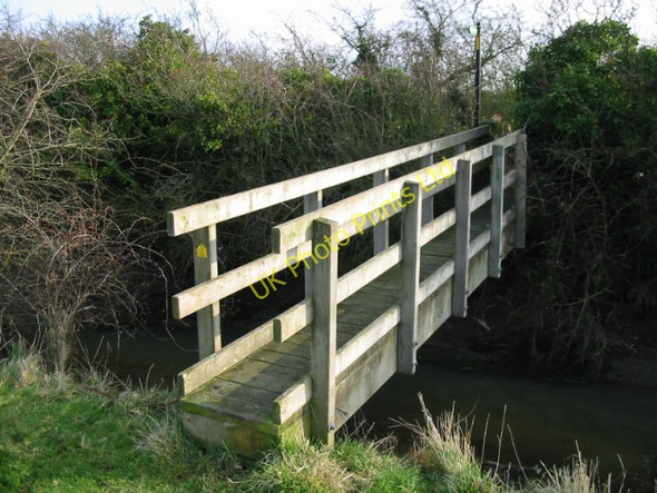 Photo 6"x4" Footpath over a stream to the Richborough Road Sandwich c2008