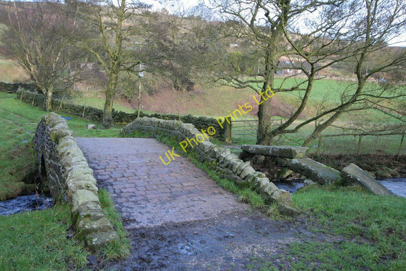 Photo 6"x4" Packhorse Bridge, Newsholme Dean Goose Eye c2008