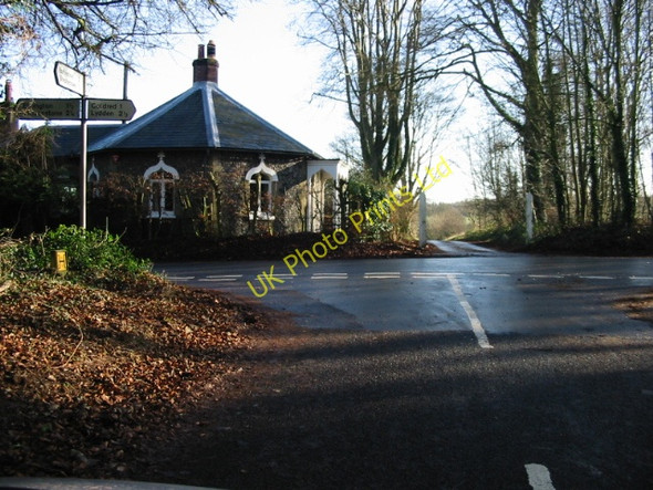 Photo 6"x4" Junction of Long Lane with Coldred Road Golgotha c2008