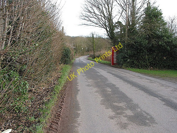 Photo 6"x4" Phone box at Little Birch King's Thorn c2008