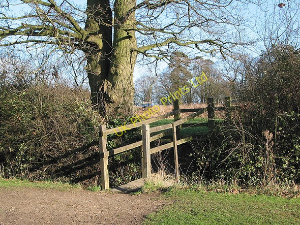 Photo 6"x4" Footbridge into the recreation ground Highnam Green c2008
