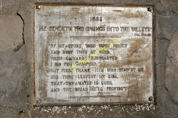 Photo 6"x4" Plaque on Spring at Bridge of Ardonald Ardonald c2008