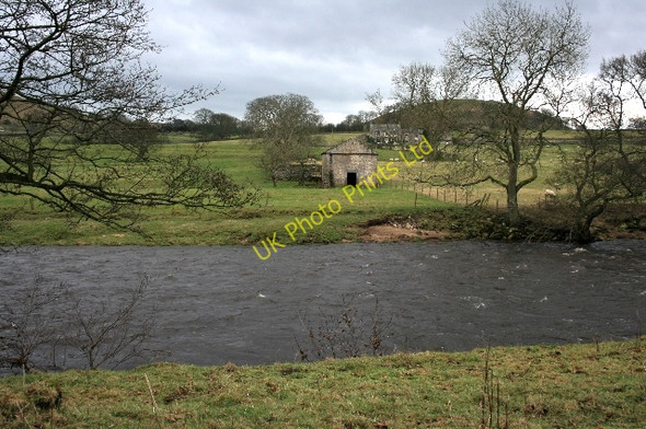 Photo 6"x4" Ellerton Lodge Viewed From Across the Swale Downholme c2008