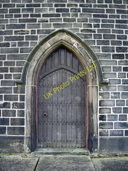Photo 6"x4" Parish Church of St Nicholas with St John & St Michael, Newchurch, Doorway Rawtenstall c2008