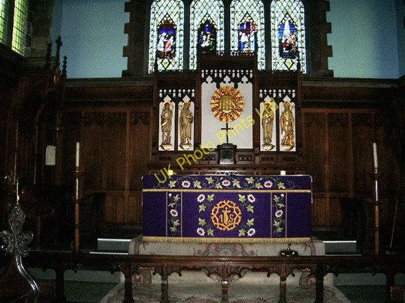 Photo 6"x4" Parish Church of St Nicholas with St John & St Michael, Newchurch, Altar Rawtenstall c2008
