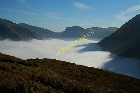 Photo 6"x4" Buttermere seen during a Temperature Inversion Gatesgarth\/NY1915 c2008