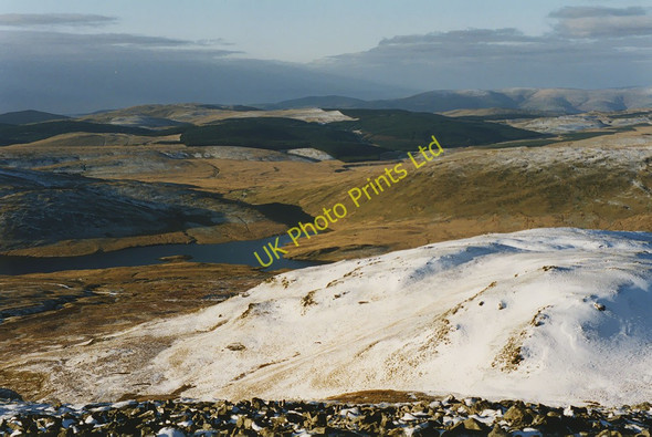 Photo 6"x4" View northwest from Pumlumon Fawr, in winter Pumlumon Fach c1995