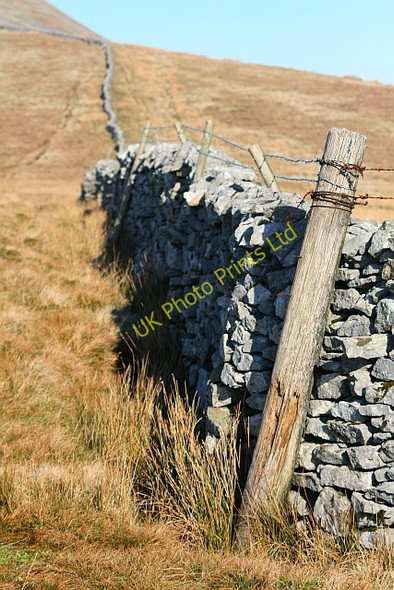 Photo 6"x4" Dry Stone Wall on Brunt Riggs Newby Cote c2008