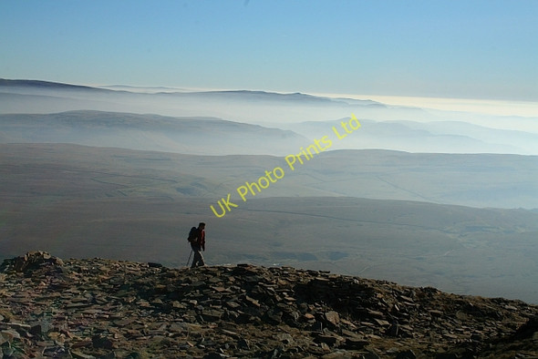 Photo 6"x4" Walker On Little Ingleborough Newby Cote c2008
