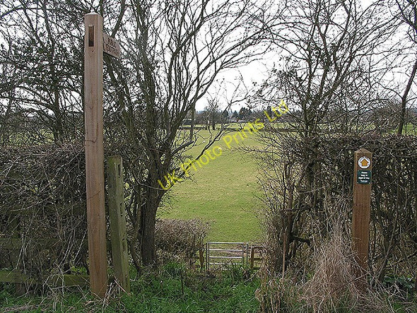 Photo 6"x4" Footpath through the pasture Pendock c2008