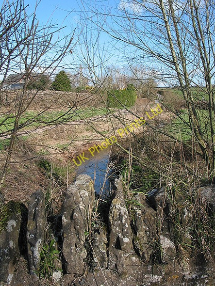 Photo 6"x4" Gamber Brook passes between two roads Tretire c2008