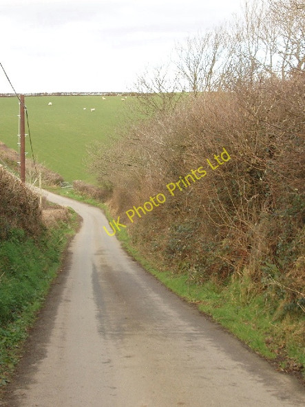 Photo 6"x4" Road dips to stream north of Week St Mary Week Green c2008