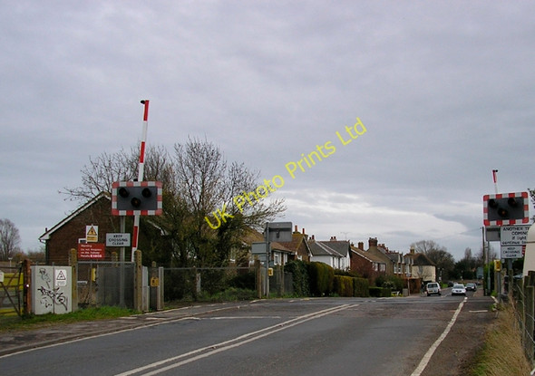 Photo 6"x4" Level crossing,  Ash Road, Sandwich, Kent Sandwich c2008