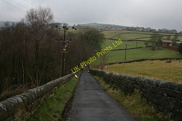 Photo 6"x4" Walled lane above Lumb Bank, Heptonstall Hebden Bridge c2008