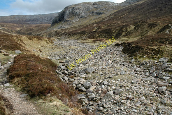Photo 6"x4" Dry River Bed of the Allt nan Uamh Allt nan Uamh c2007