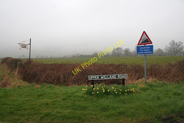 Photo 6"x4" Upper Welland Road Sign Marl Bank c2008