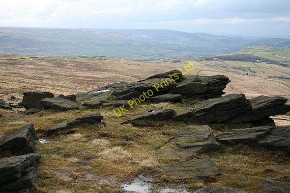 Photo 6"x4" Rocks on Standedge (2) Bleak Hey Nook c2008