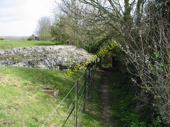 Photo 6"x4" Footpath along the southern wall of Richborough Castle Sandwich c2008