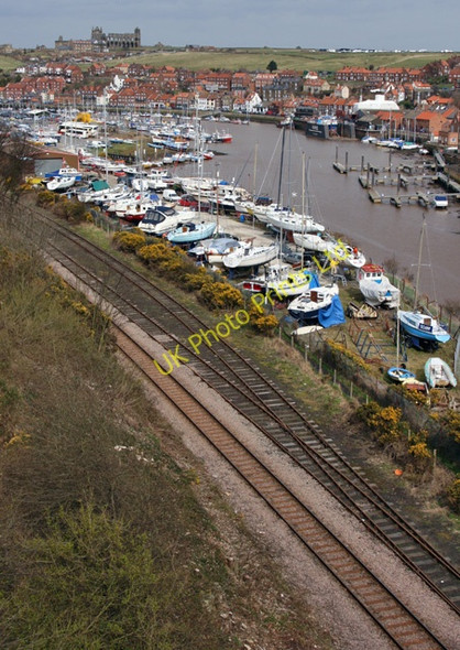 Photo 6"x4" Railway by the River Esk Whitby\/NZ8910 c2008