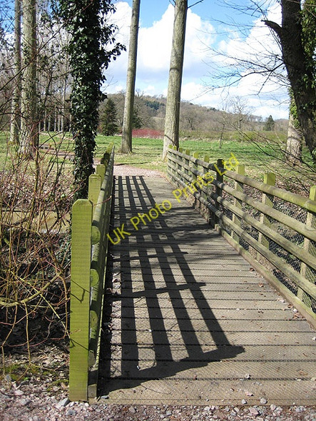 Photo 6"x4" Shadows on a footbridge Eastnor c2008