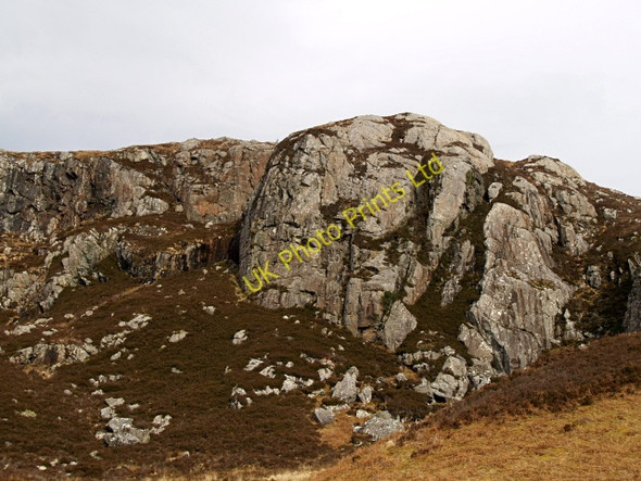 Photo 6"x4" Crag above Airigh Sitheig Durnamuck c2008