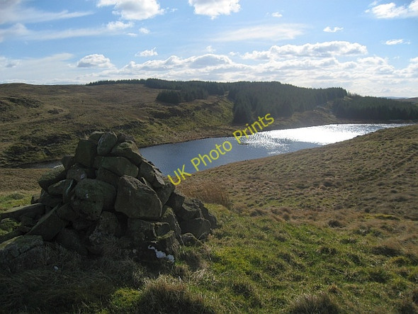 Photo 6"x4" Cairn above loch with no name Duntocher c2008