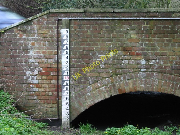 Photo 6"x4" Water level gauge on a bridge over the Nailbourne Bekesbourne c2008