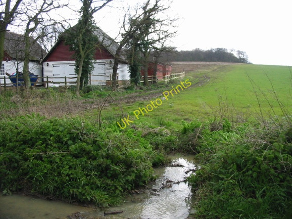 Photo 6"x4" Footpath along the edge of the field off Fox's Cross Road Clapham Hill c2008