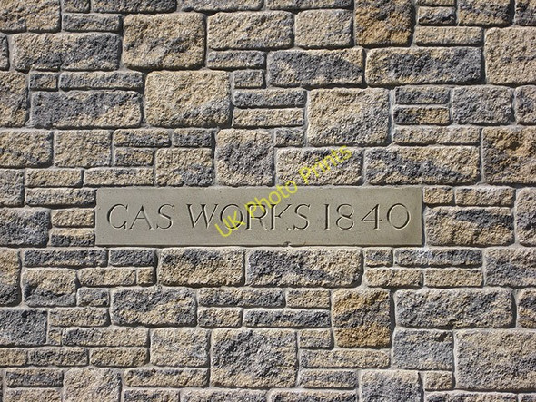 Photo 6"x4" Date stone marking site of former gas works Coleford\/SO5710 c2008