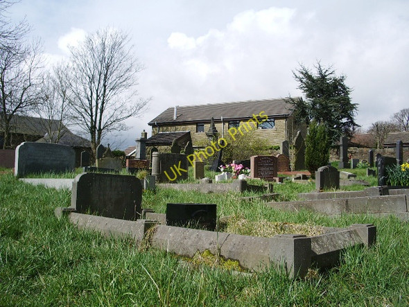 Photo 6"x4" Former Wesleyan Church, Worsthorne, Graveyard Worsthorne c2008