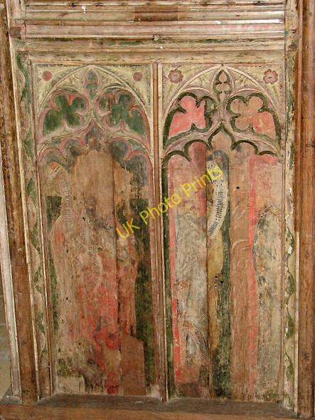 Photo 6"x4" St Andrew's church - rood screen detail Lower Street\/TG1634 c2007