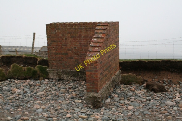 Photo 6"x4" Detached Right-Angle of Wall at Eskmeals Hycemoor c2008