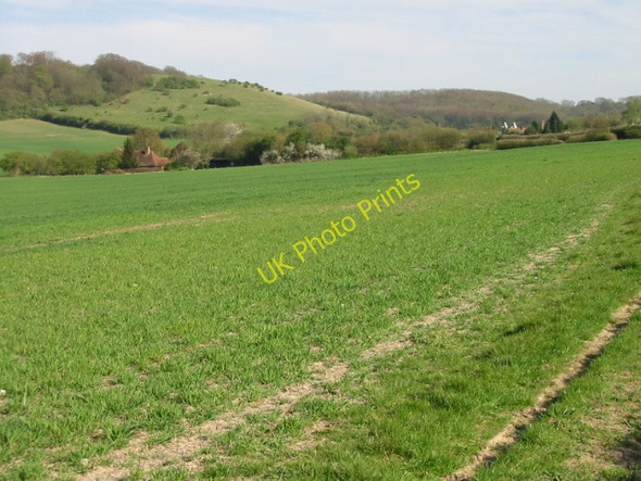 Photo 6"x4" View across the downs from the Stour Valley Walk Crundale\/TR0749 c2008