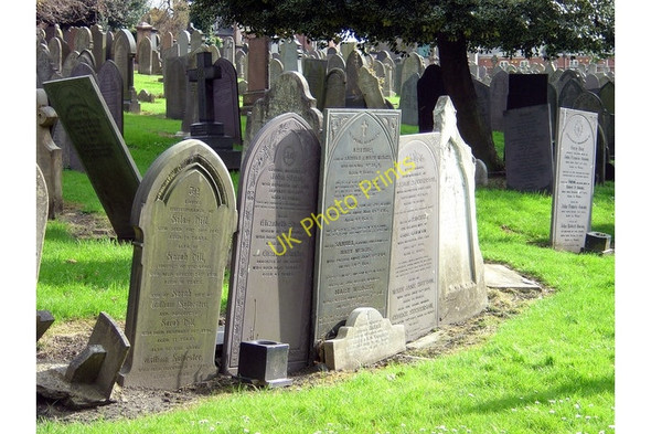 Photo 6"x4" Gravestones in the General Cemetery Nottingham\/SK5641 c2008
