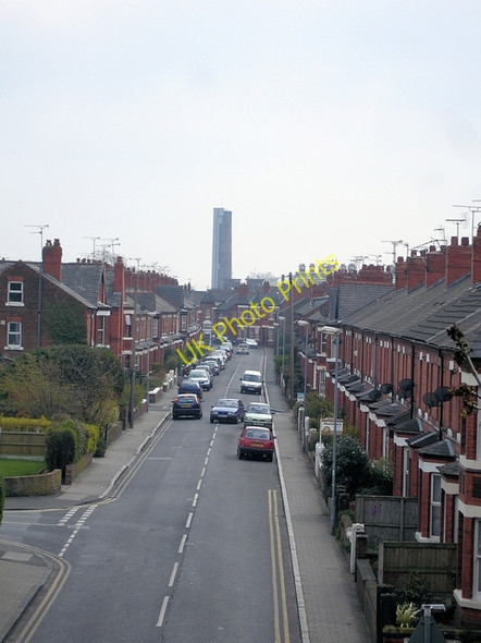 Photo 6"x4" Chester - Ermine Road from the Mickle Trafford railway Chester c2008
