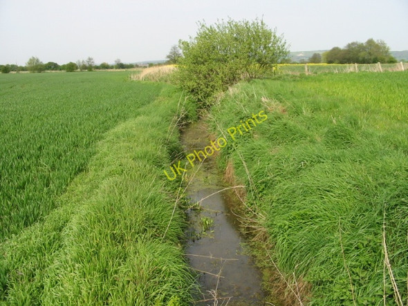 Photo 6"x4" Ditch or small stream at field boundary Naccolt c2008