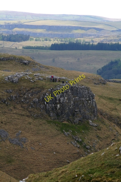 Photo 6"x4" Abseilers above Bull Scar Conistone c2008