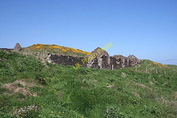 Photo 6"x4" Clifftop Ruins Kinneff c2008