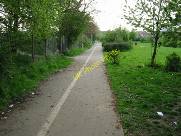 Photo 6"x4" Footpath and cycle track into Ashford Ashford\/TR0042 c2008