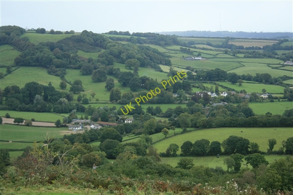 Photo 6"x4" Looking over Farway from Ball Hill Farway c2007