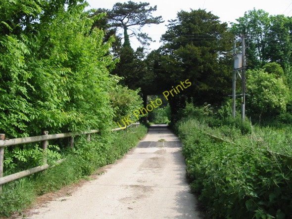 Photo 6"x4" Road from Great Watersend under the railway bridge Temple Ewell c2008