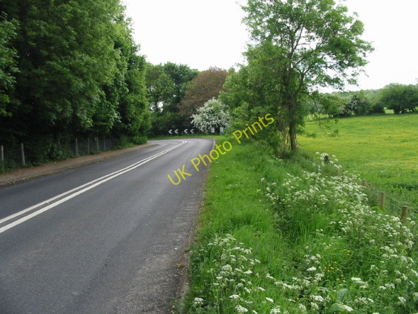 Photo 6"x4" Sharp bend on the former B2060 London Road Temple Ewell c2008