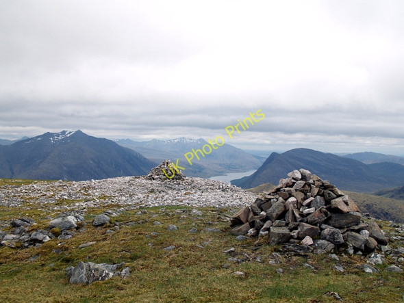 Photo 6"x4" Summit cairns, Beinn Maol Chaluim Dalness\/NN1651 c2008