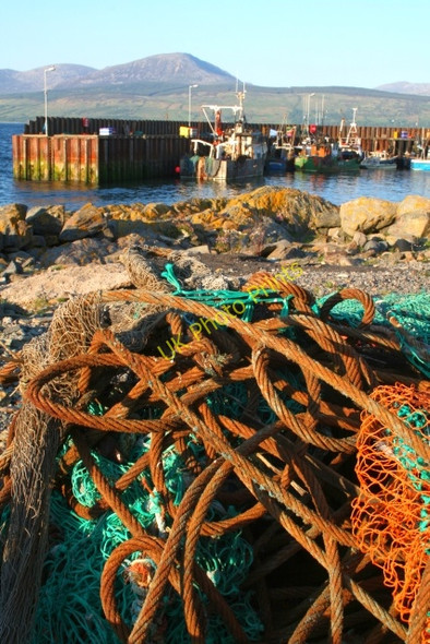 Photo 6"x4" Old Rope at Carradale Harbour Carradale c2008