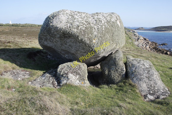 Photo 6"x4" Rock on Wingletang Hugh Town c2008