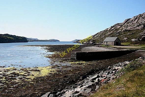 Photo 6"x4" Pier in Laxford Bay Tr\u00e0igh Bad na B\u00e0ighe c2008