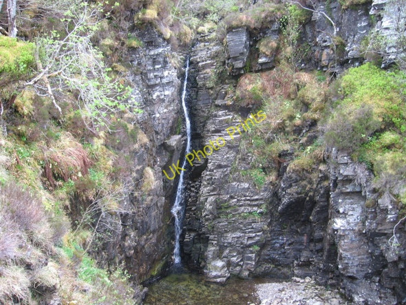 Photo 6"x4" Waterfall on the Allt a' Ghiubhais Leckmelm c2008