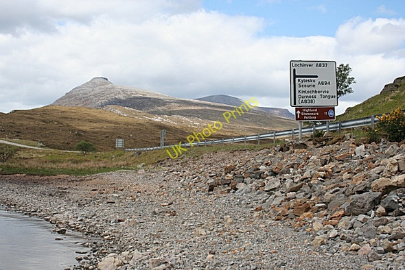 Photo 6"x4" Skiag Bridge Road Junction Inchnadamph c2008