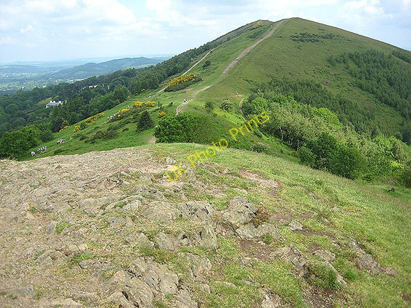 Photo 6"x4" Ascending Black Hill, Malvern Hills Brand Green\/SO7641 c2008
