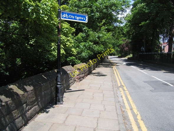 Photo 6"x4" City Walls Road and the parish boundary stones Chester c2008